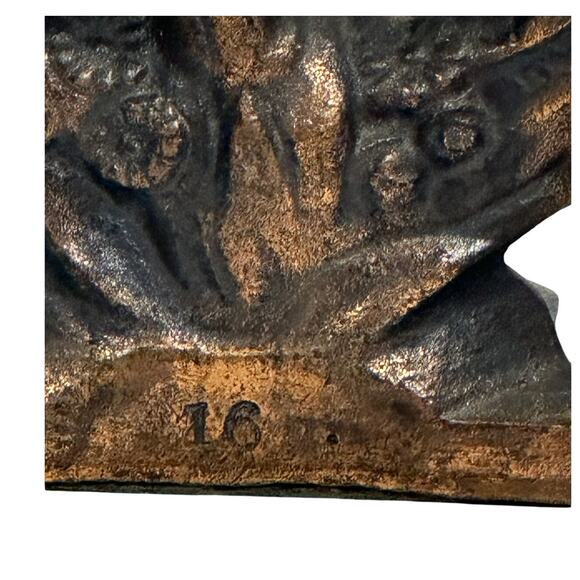 Antique Art Nouveau Heavy Cast 'Nude in Wreath' Set of Bookends Bronze Finish - Picture 4 of 9